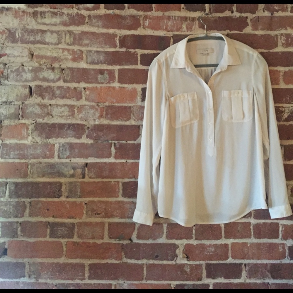 Billowy boho popover blouse by Loft EUC