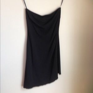 Bebe black asymmetric mini dress