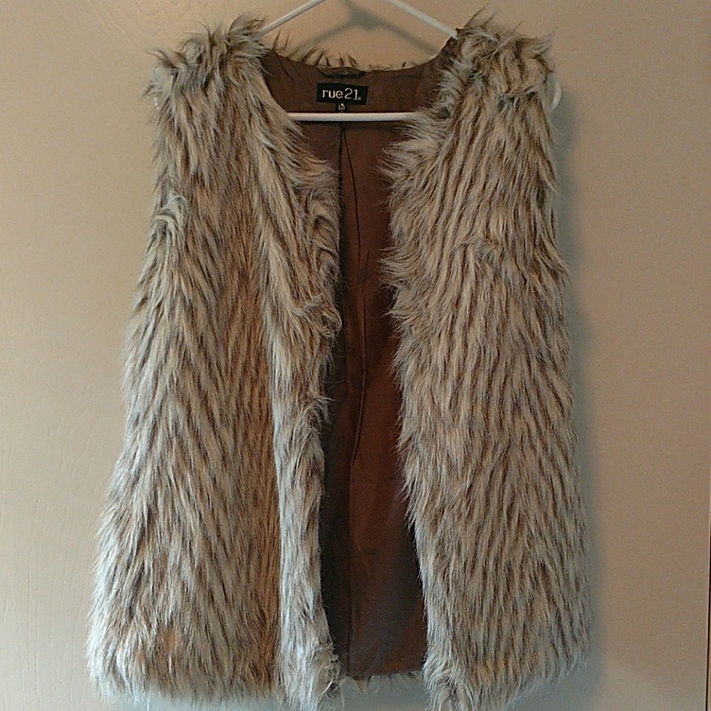 Faux fur vest