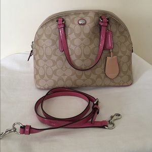 Peyton Domed Satchel With Shoulder Strap