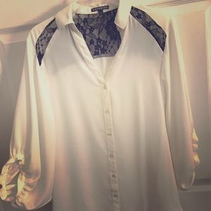 White oversized portofino top