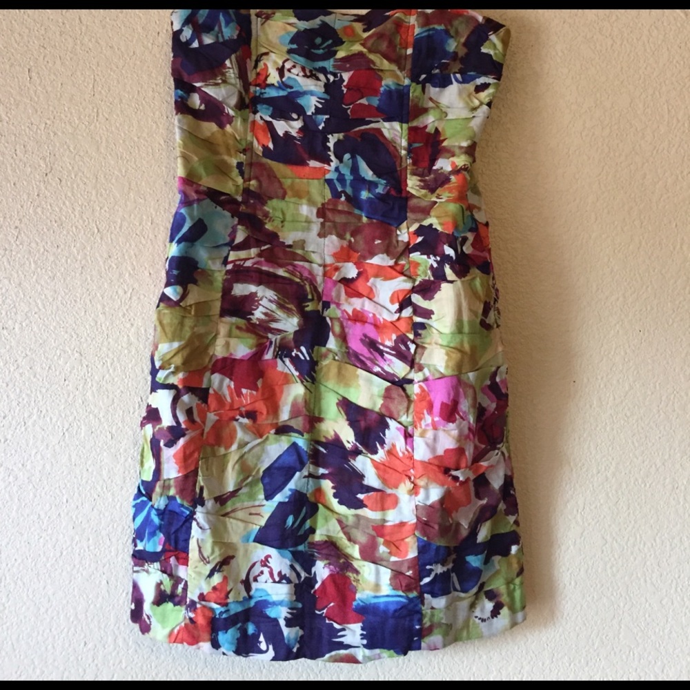 Strapless multicolored dress
