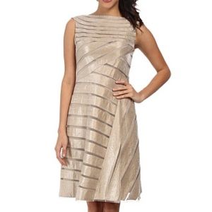 Adrianna Papell Directionals Netting Shimmer Dress