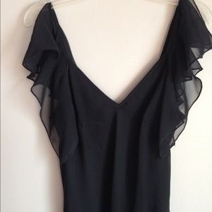 Black chiffon dress