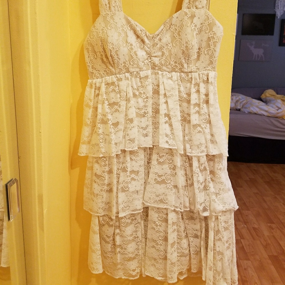 Olsenboyle White Lace Dress