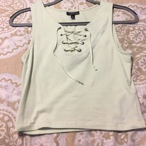 Top shop lace up crop top