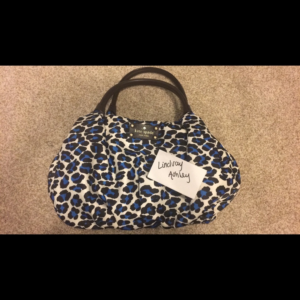 Gorgeous Blue Leopard Kate Spade satchel. NWOT.