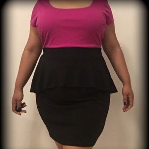 Two tone Peplum Dress