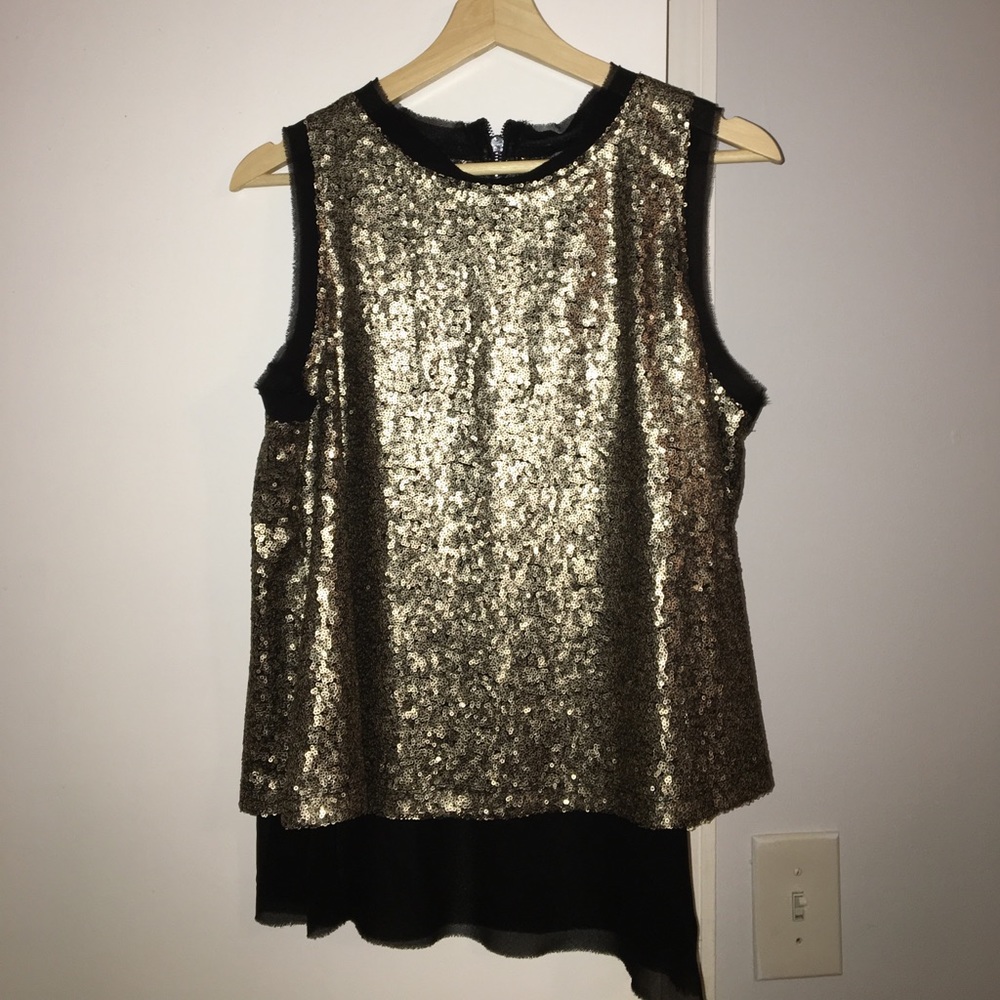 Xhilaration Target Gold Sequin Top