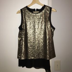 Xhilaration Target Gold Sequin Top