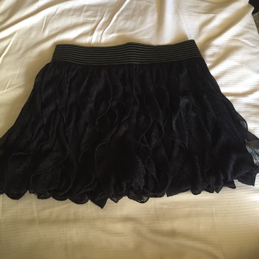 Black mini skirt
