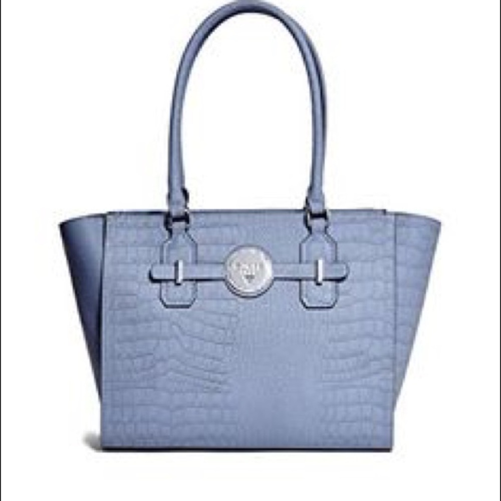 Guess Delrose Croc-embossed Carryall