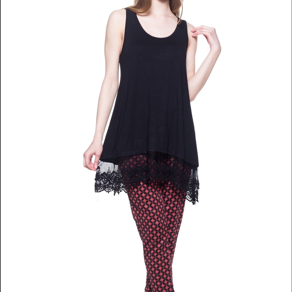 Black Sleeveless Tunic Tank