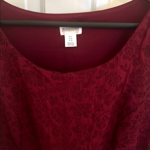 Floral Jacquard Belted Maternity Dress - Picture 3 of 4