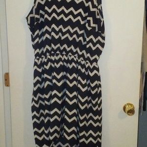 Black and white chevron dress. New condition