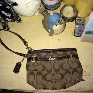 lightly used coach wristlet