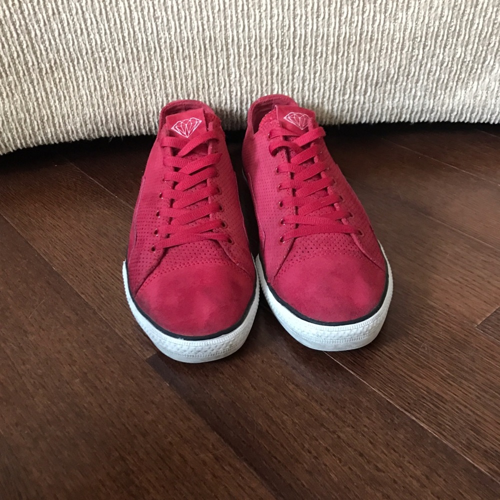 Diamond Supply Co red suede brilliant lows - Picture 2 of 5