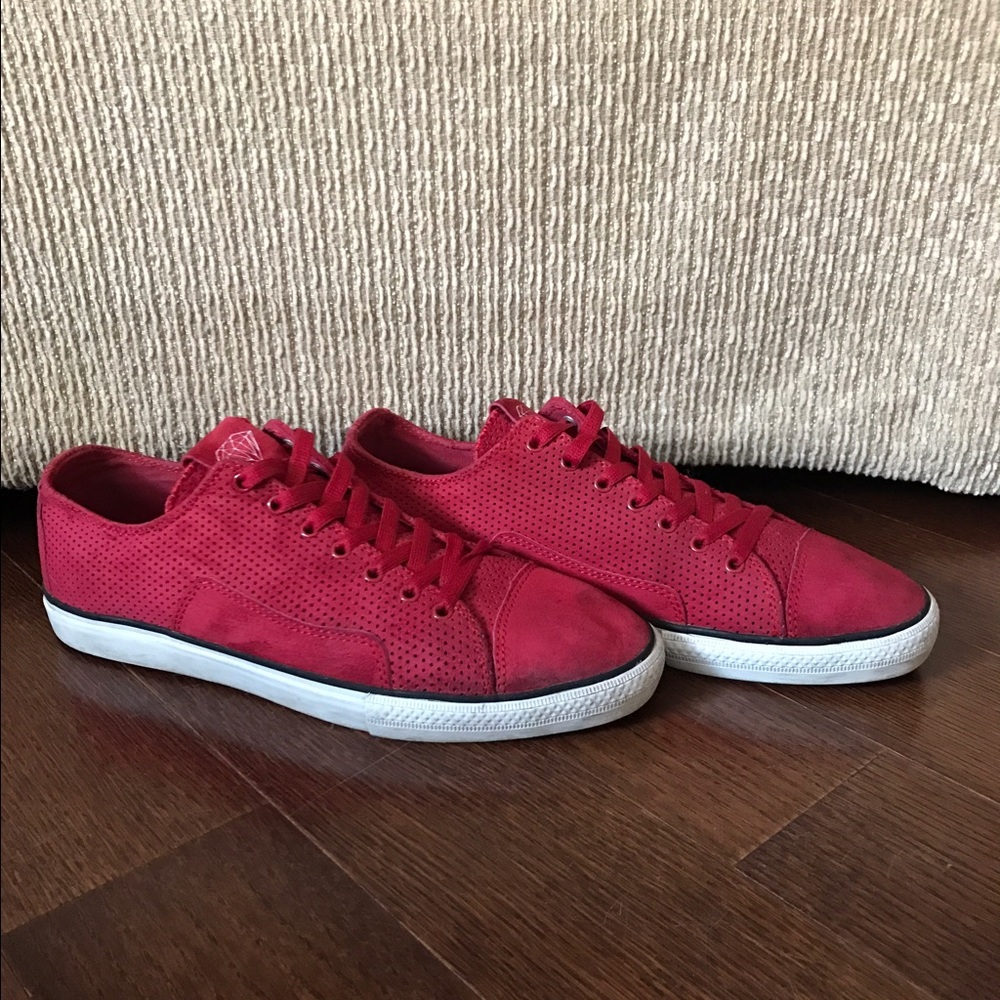 Diamond Supply Co red suede brilliant lows - Picture 3 of 5