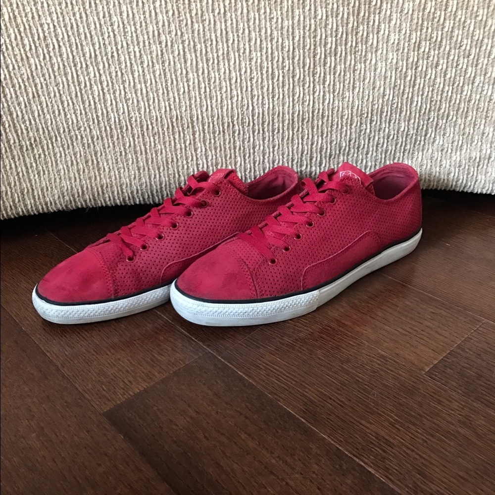 Diamond Supply Co red suede brilliant lows - Picture 4 of 5