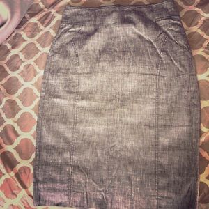 Bebe Linen Pencil Skirt with button details - Sz4