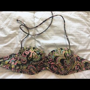 Black paisley print Bathing suit