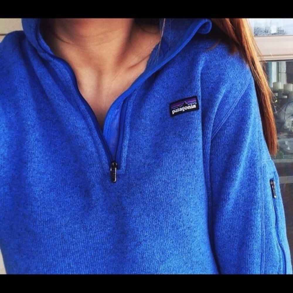 ISO 1/2 zip Patagonia Better Sweater in royal blue