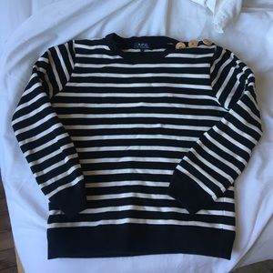APC striped cotton-jersey sweatshirt