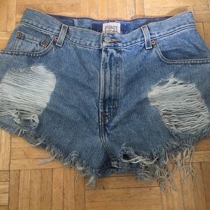 LF FURST OF A KIND VINTAGE DENIM SHORTS