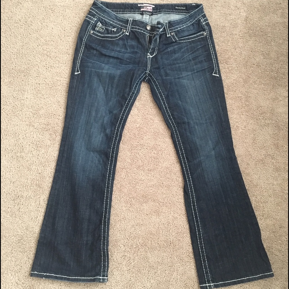 Express ReRock barely bootcut jeans