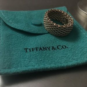 Authentic Tiffany & Co. Somerset Mesh Ring Size 7