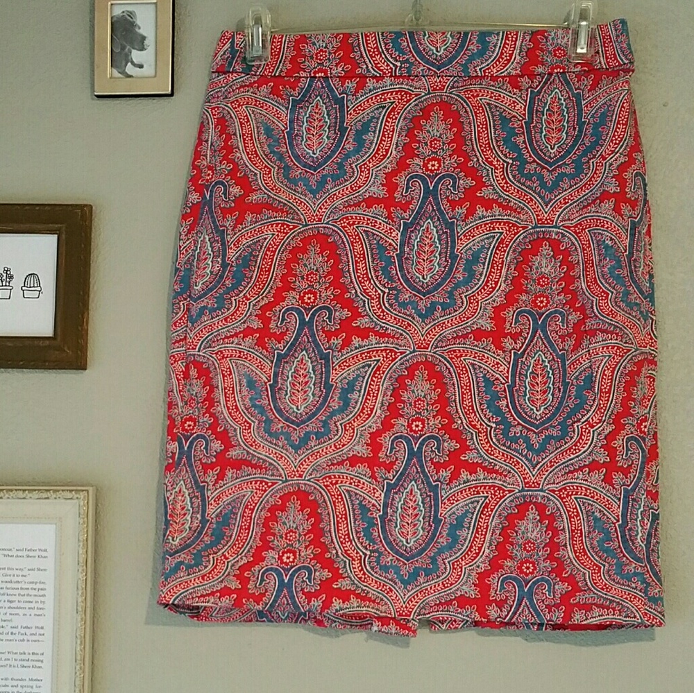 J. Crew Ikat Pencil Skirt