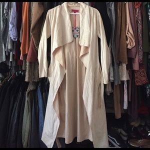 Suede Shawl Collar Duster