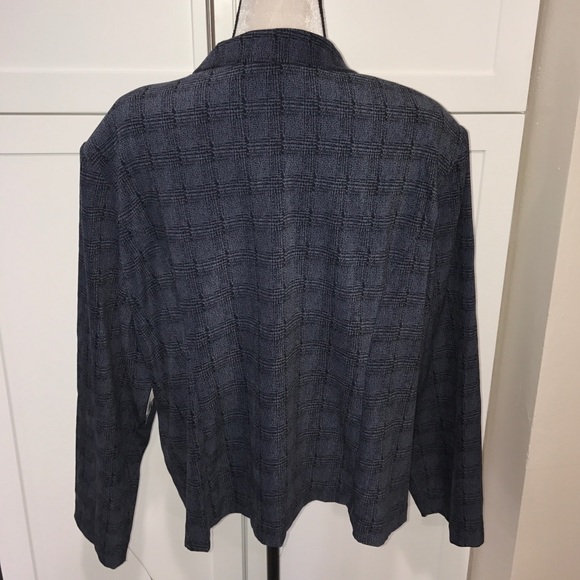 Softly sueded black & blue blazer - Picture 3 of 5