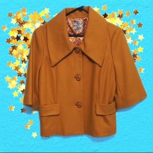 Mustard yellow pea coat