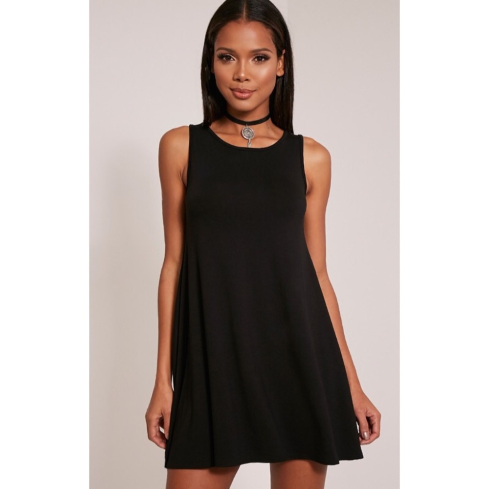 Black flowy swing dress tillys