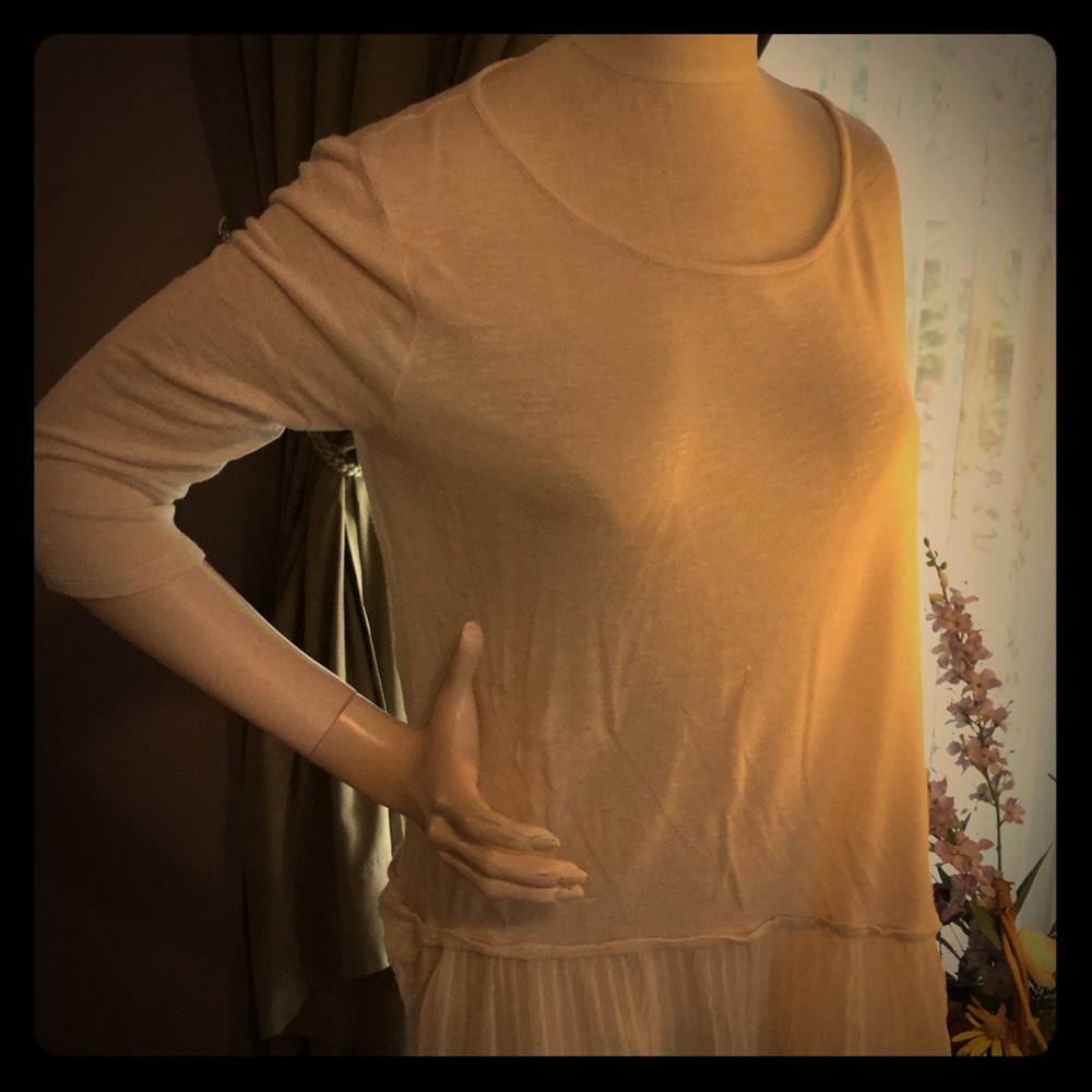 Cato cotton knit top with ruffle