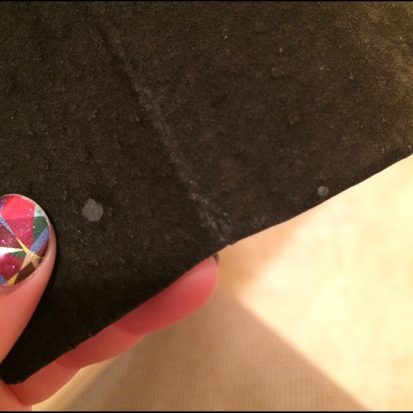 Express dark olive suede jacket with belt - Picture 3 of 4