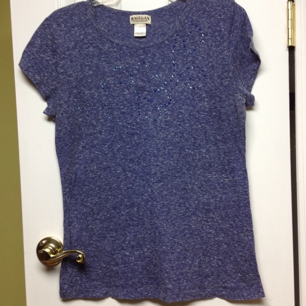 Magellan tee shirt with rhinestones embedded