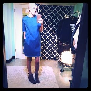 Who What Wear - Frayed, Denim shift dress. Who What Wear - Frayed, Denim shift dress.