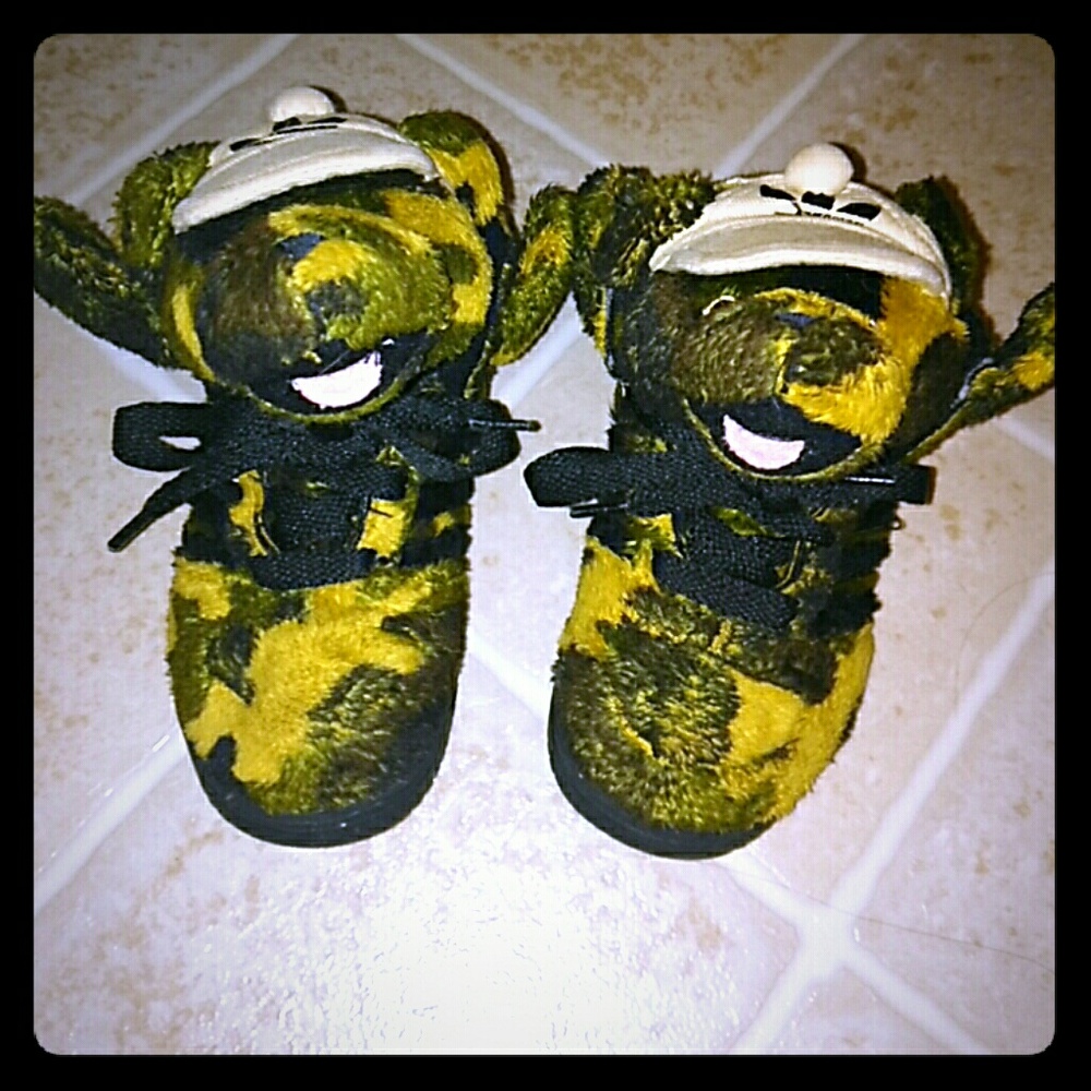 Jeremy Scott Teddy Bear Camoflauge Toddler Shoes