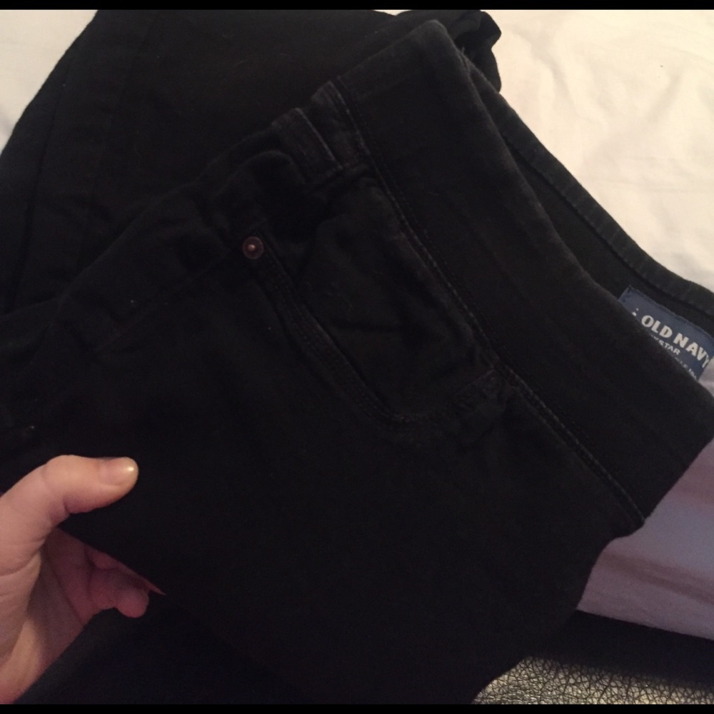 Old navy rockstar mid rise black jegging
