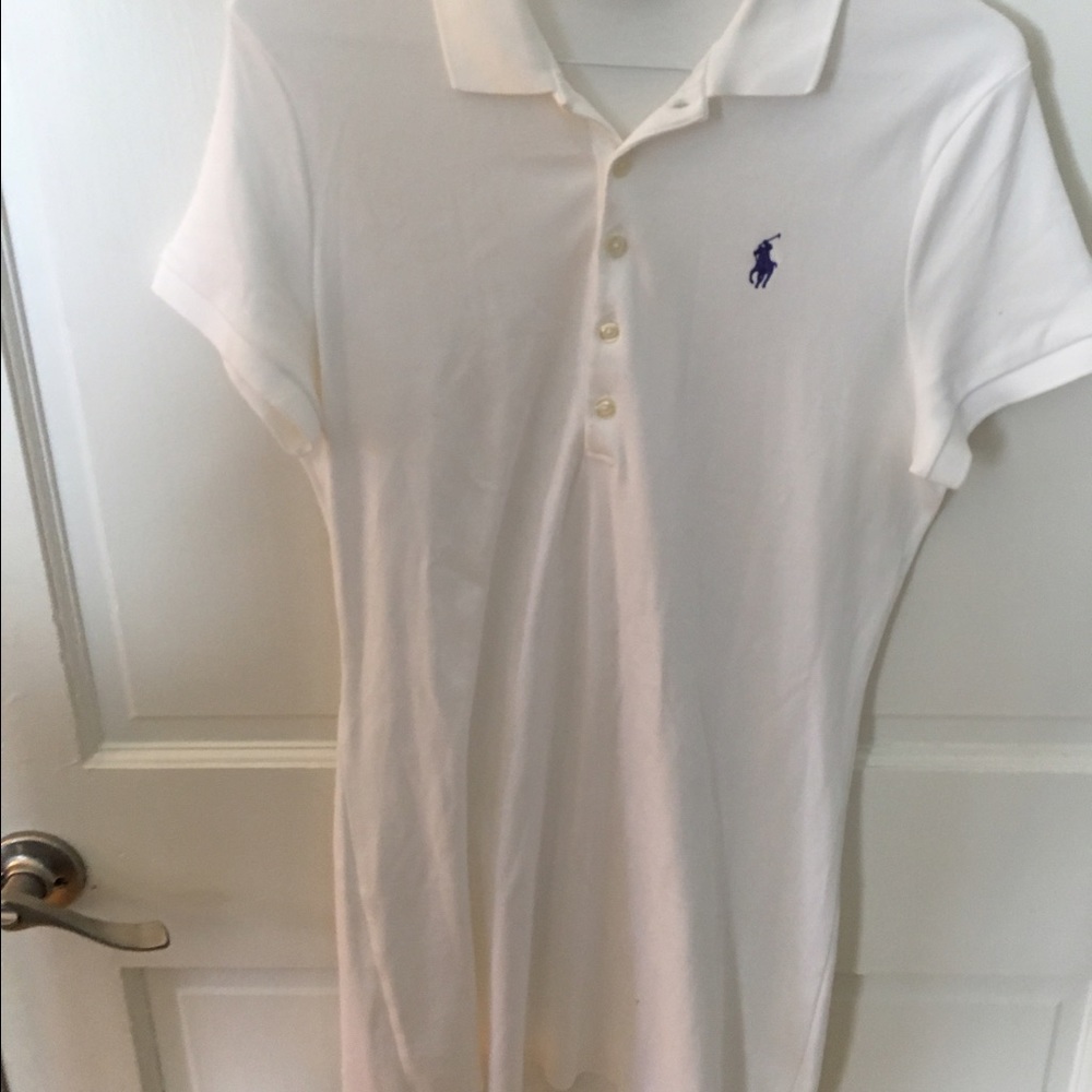 NEGOTIABLE Ralph Lauren white collared dress:)