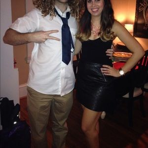 Quilted Faux Leather Skirt