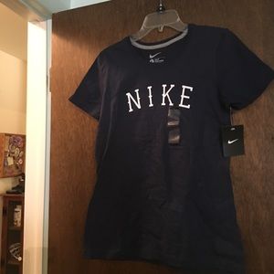 Nike Navy Slim Fit tee, large