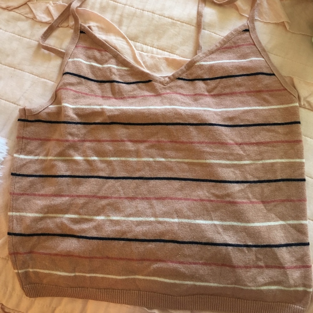 Blush sweater tank top