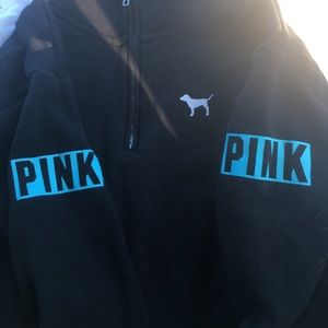 Black and white with blue detailing pullover