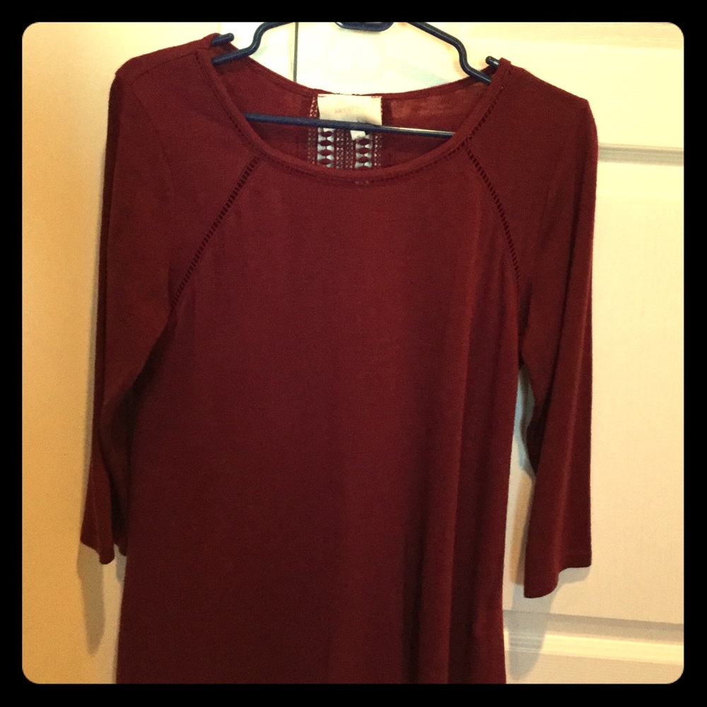 Red top with back detailing
