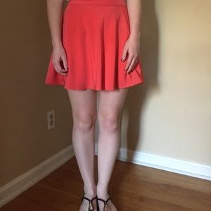Orange High Waisted Skirt