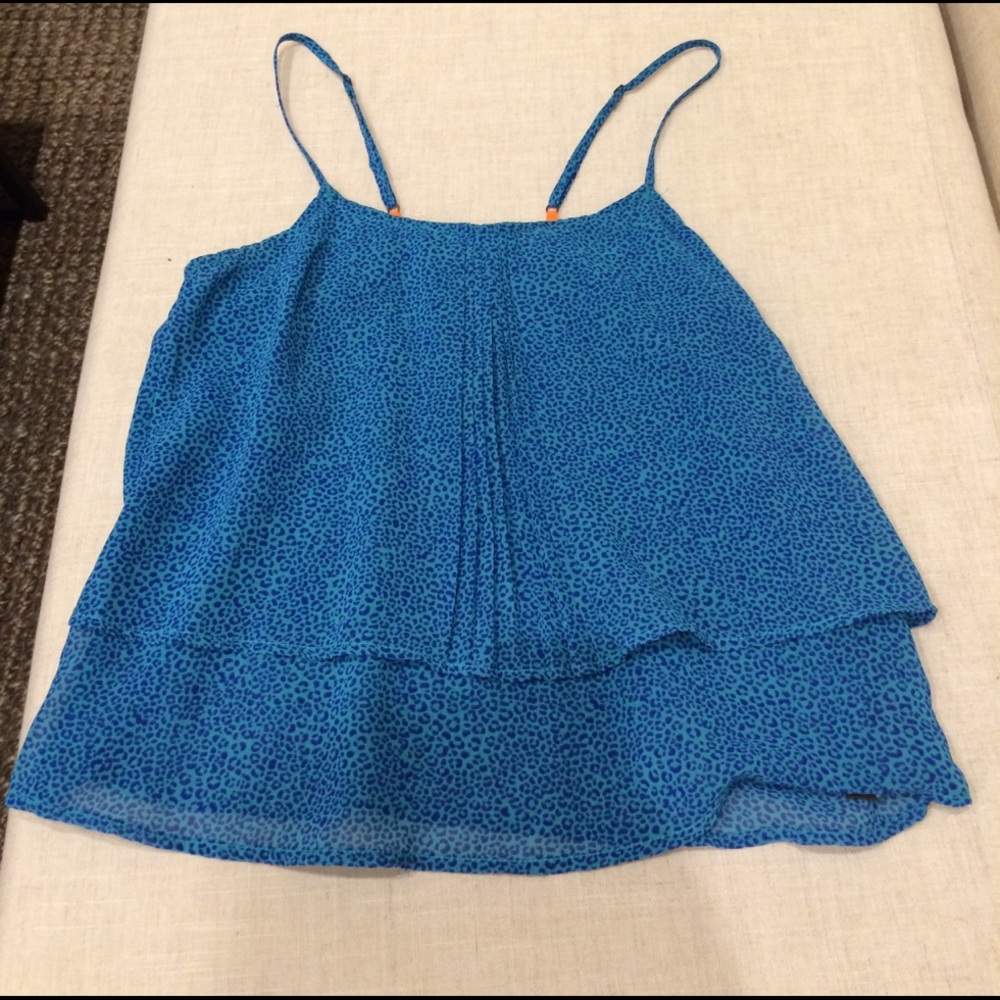 Light Blue/Dark Blue Tank Blouse