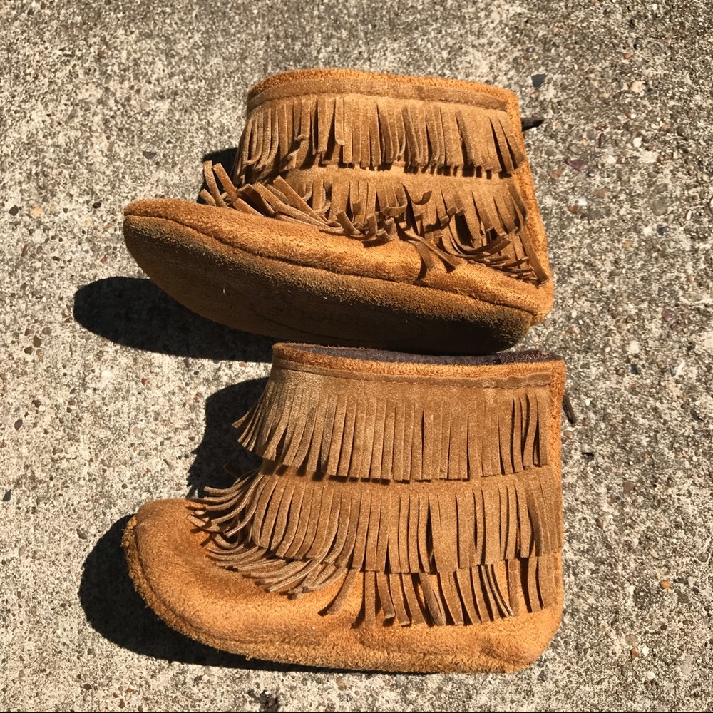 Chestnut Gracious May Suede Fringe Boots size 3